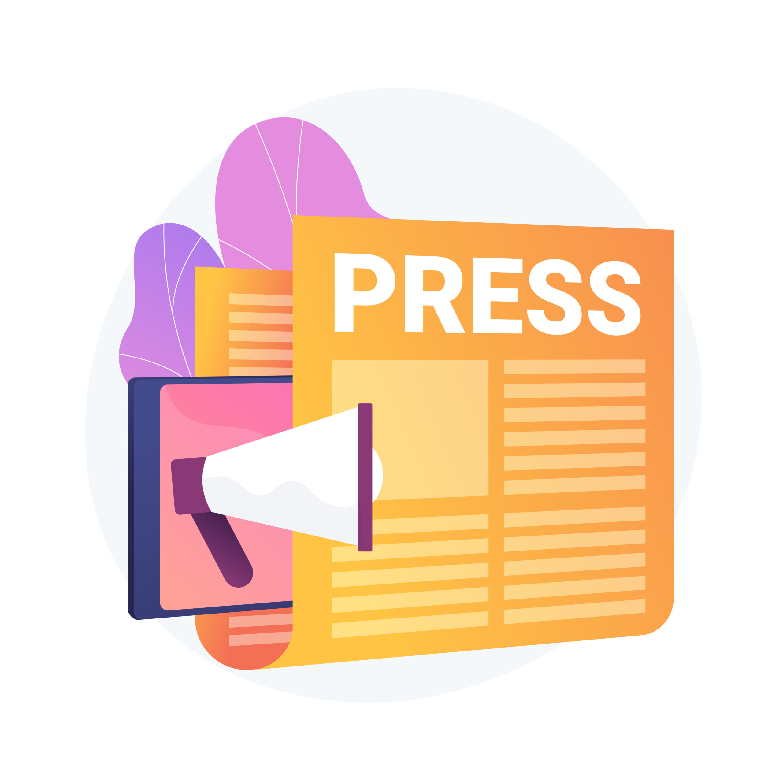 Mass media vector concept metaphor